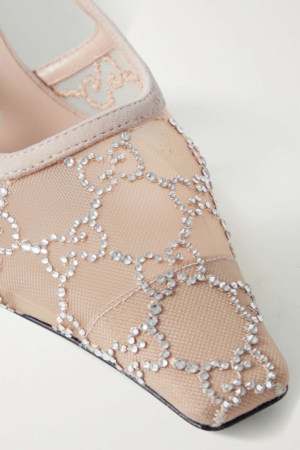 GG Crystal Embellished Slingbacks