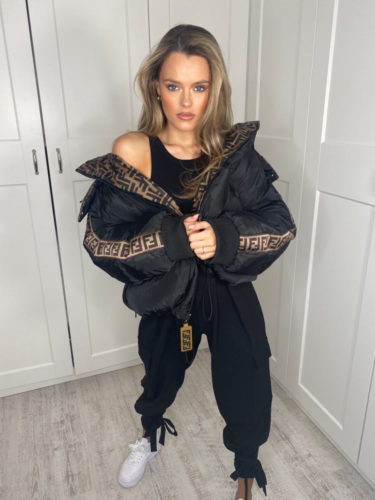 Black FF Puffer Coat