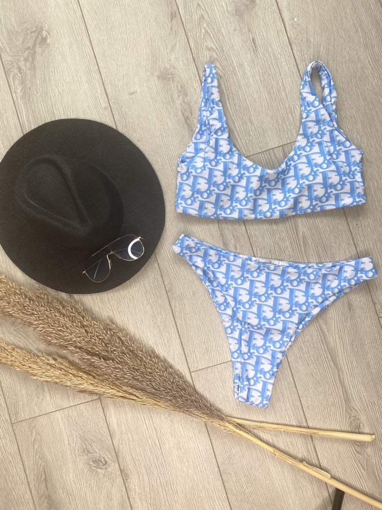 Blue Dee Crop Bikini