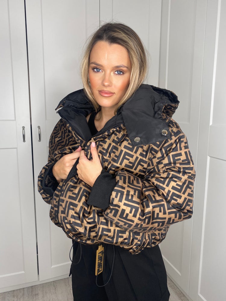 Black FF Puffer Coat