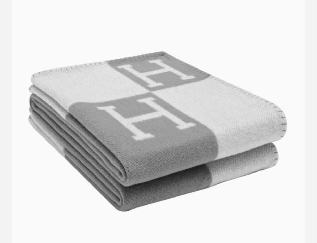 Grey H Blanket