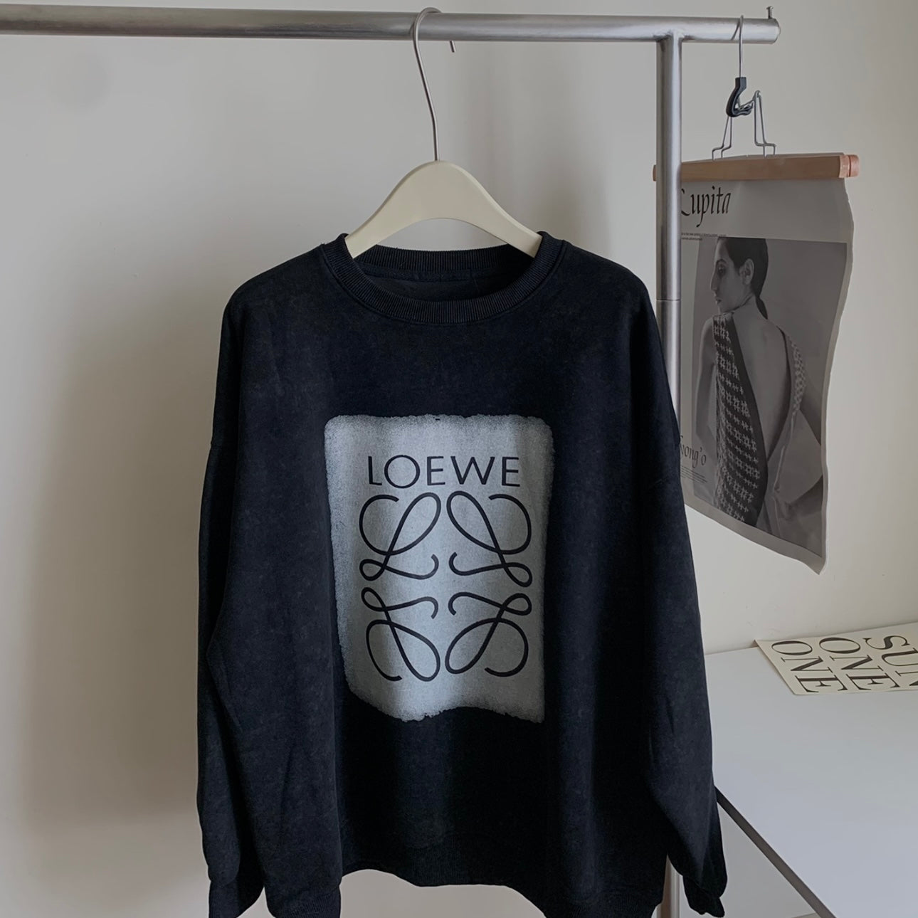 Black LOWE Oversized Sweater