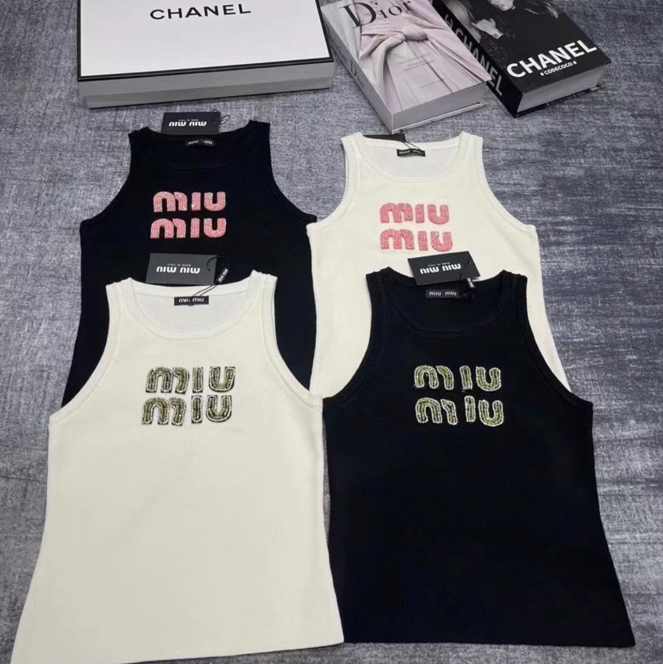 MIMI embellished tank top (4 colour options)