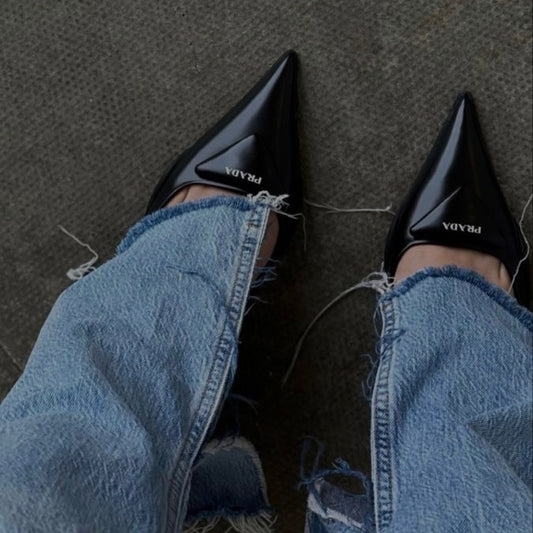 Black Prad Heels