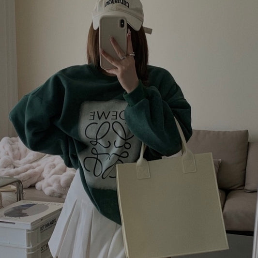 Green LOWE Oversized Sweater