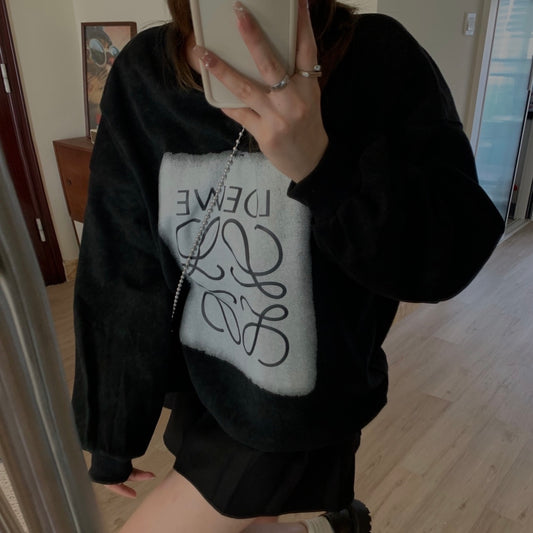 Black LOWE Oversized Sweater