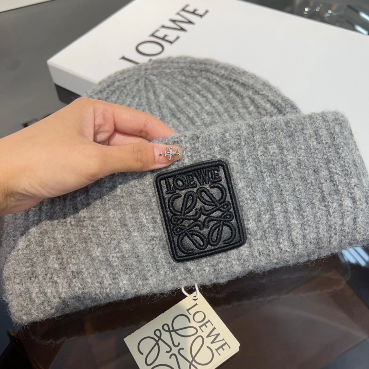 Grey/Black LOWE Beanie