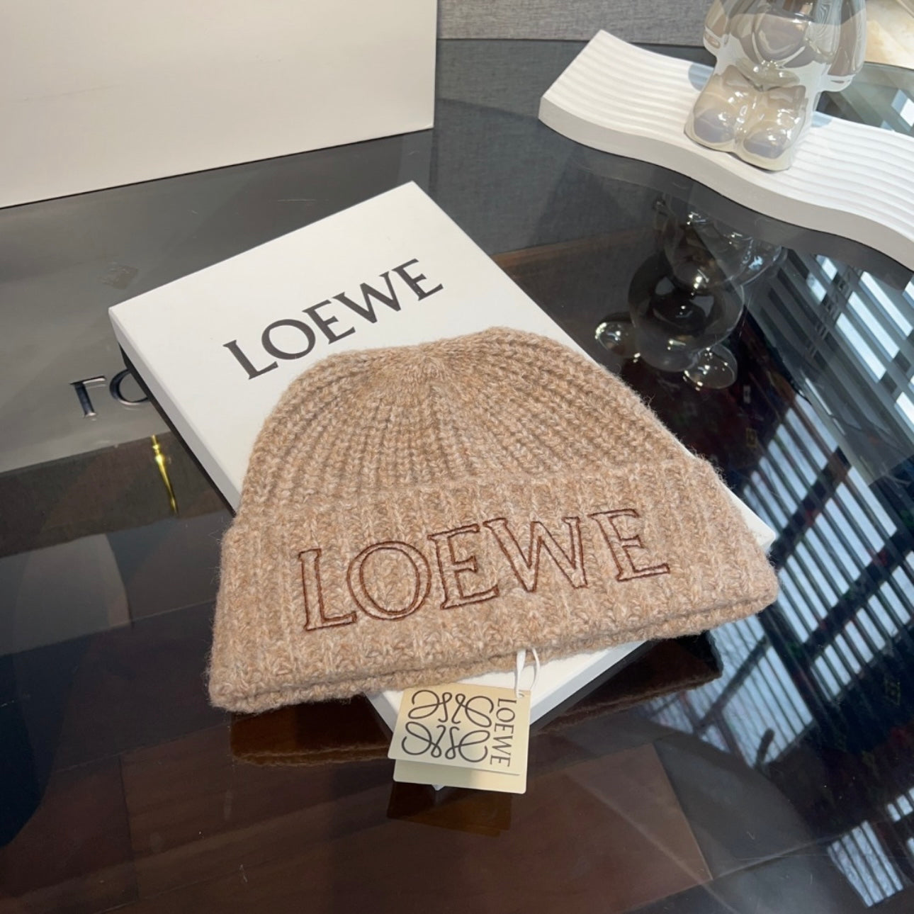 Beige LOWE Beanie