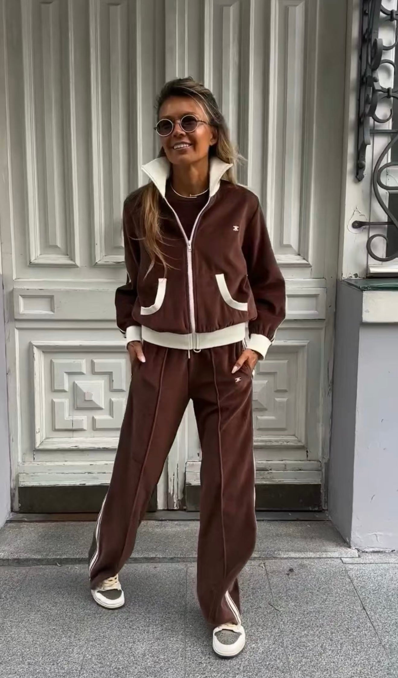 CEL Velour Tracksuit - Brown